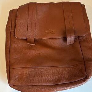 Mishka Chestnut Brown Leather Backpack